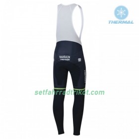 Lang Trägerhose 2018 Bahrain-Merida Winter Thermal Fleece N001